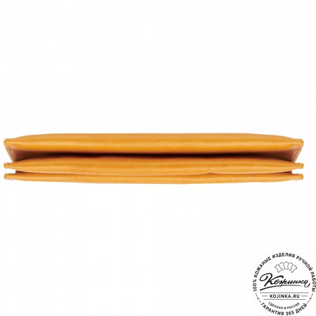 Кожаное портмоне "Манхэттен" (жёлтое)